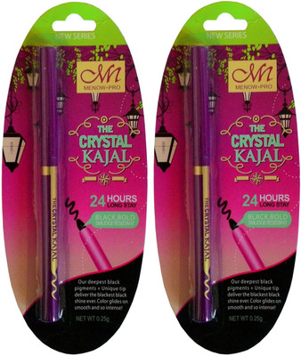 

MN Makeup Beauty Crystal Kajal Pack of 2(Black, 0.25 g)