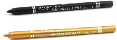 Bonjour Paris Single Apply Black-golden Kajal 03(Black, golden, 2.4 g)