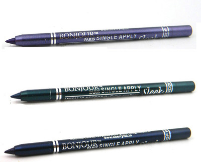 

Bonjour Paris Single Apply 0807201674 Purple-Green-Navy Blue Kajal(Purple, Green, Navy Blue, 3.6 g)