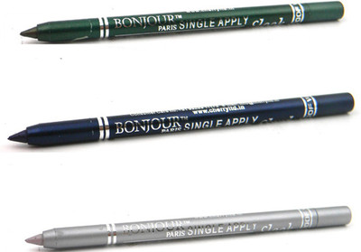 

Bonjour Paris Single Apply 08072016189 Green-Navy Blue-Silver Kajal(Green, Navy Blue, Silver, 3.6 g)