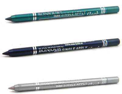 

Bonjour Paris Single Apply 08072016125 Green-Navy Blue-Silver Kajal(Green, Navy Blue, Silver, 3.6 g)