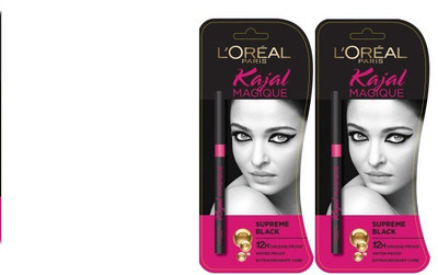 

L'Oreal Paris Supreme Black 0.70 g (pack of 2)(Black)