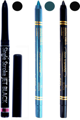 

Lady Fashion Revolving Kajal,Blue and Black Pencil Kajal (Pack of 3) 100(Black, Blue)