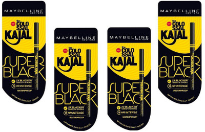 

Maybelline Colossal Kajal Super Black (Pack Of 4)(Black)