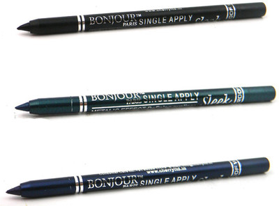 

Bonjour Paris Single Apply 0807201629 Black-Green-Navy Blue Kajal(Black, Green, Navy Blue)
