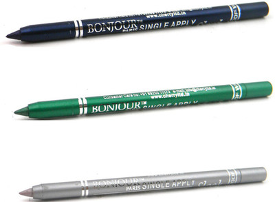 

Bonjour Paris Single Apply 08072016206 Navy Blue-Green-Silver Kajal(Navy Blue, Green, Silver, 3.6 g)