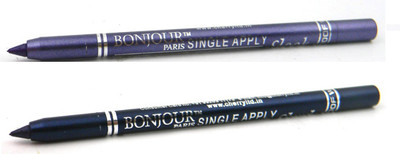 

Bonjour Paris Single Apply 47201630 Cool Purple-Blue Kajal(Purple, Navy Blue, 2.4 g)