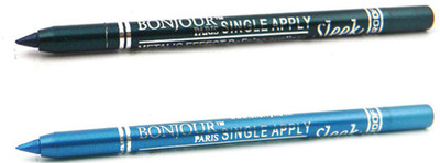 

Bonjour Paris Single Apply 47201659 Green-Blue Kajal(Green, Sky Blue, 2.4 g)