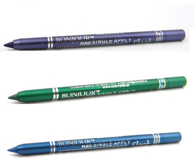 

Bonjour Paris Single Apply 0807201697 Purple-Green-Turquoise Kajal(Purple, Green, Turquoise, 3.6 g)