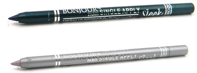 

Bonjour Paris Single Apply Green-Silver Kajal 43(Green, Silver, 2.4 g)