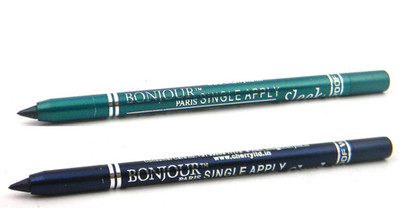 

Bonjour Paris Single Apply 47201638 Glazed Green-Blue Kajal(Green, Navy Blue, 2.4 g)