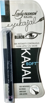 

Lady Fashion Single Stroke 100% Waterproof Black Kajal 01(Black,, 0.3 g)