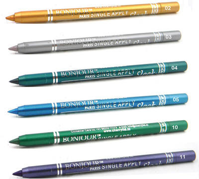 

Bonjour Paris Single Apply Water Proof Golden-Silver-Green-Sky Blue-Pure Green-Purple Kajal Combo(Green-Golden-Silver-Glazed Green-Cool Purple- Pure Green, 7.2 g)