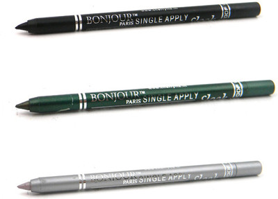 

Bonjour Paris Single Apply 0807201638 Black-Green-Silver Kajal(Black, Green, Silver, 3.6 g)