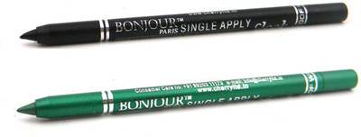

Bonjour Paris Single Apply 47201623 Black-Green Kajal(Black, Pure Green, 2.4 g)