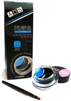

Shreeparna ADS 2 In 1 Black Blue Gel Kajal Eyeliner Cake(Black Blue - 01, 4 g)