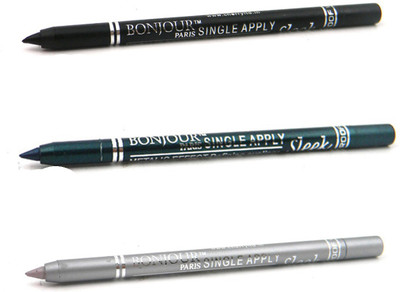 

Bonjour Paris Single Apply 0807201632 Black-Green-Silver Kajal(Black, Green, Silver, 3.6 g)