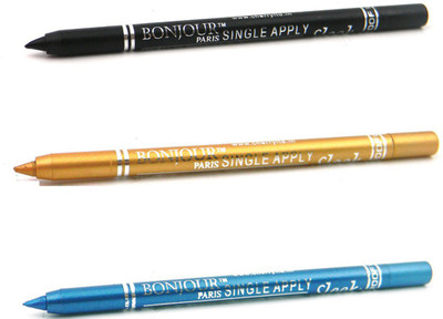 

Bonjour Paris Single Apply 0807201626 Black-Golden-Blue Kajal(Black, Golden, Blue, 3.6 g)