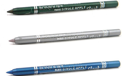 

Bonjour Paris Single Apply 08072016200 Green-Silver-Turquoise Kajal(Green, Silver, Turquoise)