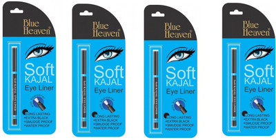 

Blue Heaven soft kajal pack of 4(black, 35 g)