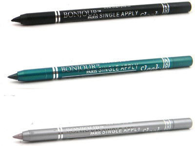 

Bonjour Paris Single Apply 0807201617 Black-Green-Silver Kajal(Black, Green, Silver, 3.6 g)