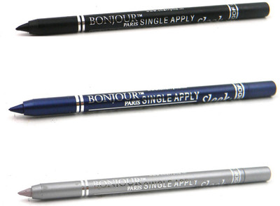 

Bonjour Paris Single Apply 0807201647 Black-Part Blue-Silver Kajal(Black, Part Blue, Silver)