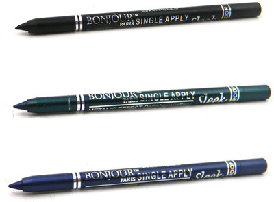 

Bonjour Paris Single Apply 0807201630 Black-Green-Blue Kajal(Black, Green, Blue, 3.6 g)