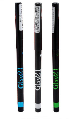 

Glam 21 LongLasting Kajal Black Blue Green(Black, Blue, Green, 0.75 g)