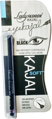 

Lady Fashion Single Stoke 100% Water Proof Black Kajal 01(Black,)