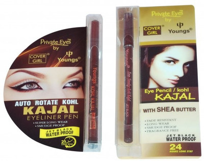 

Cover Girl Kohl Auto & Kajal (Set of 2)(Black, 20 ml)