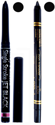 

Lady Fashion Revolving kajal with 1 Black pencil kajal pack of 2(Black)