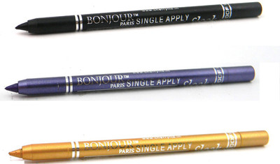 

Bonjour Paris Single Apply 0807201602 Black-Purple-Golden Kajal(Black, Purple, Golden, 3.6 g)