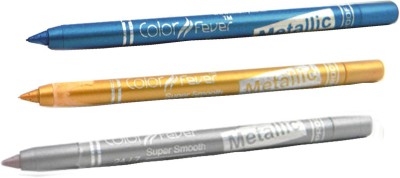 Color Fever Silver Colour Kajal Set 013(Blue, Gold, Silver,, 3.6 g)