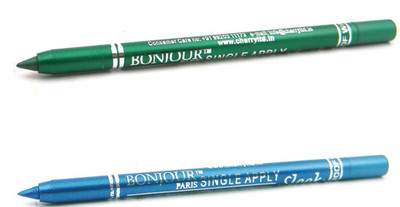 

Bonjour Paris Single Apply 47201611 Pure Green-Blue Kajal(Green, Sky Blue, 2.4 g)