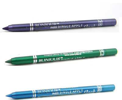 

Bonjour Paris Single Apply 0807201696 Purple-Green-Blue Kajal(Purple, Green, Blue, 3.6 g)