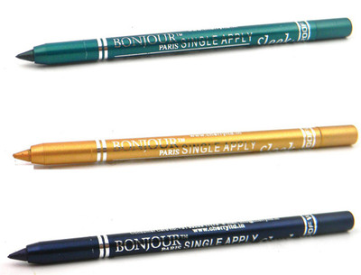 Bonjour Paris Single Apply 08072016104 Green-Golden-Navy Blue Kajal(Green, Golden, Navy Blue, 3.6 g)