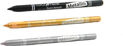 

Color Fever SILVER Colour Kajal Set 007(Black, Gold, Silver,, 3.6 g)