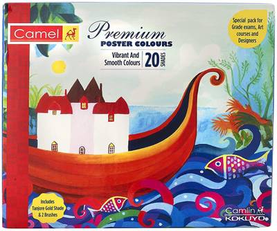 Camlin premium poster colours 20 shades