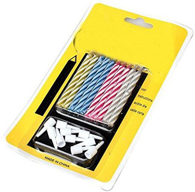gorgeous moment 10pcs Magic Relighting Candles Birthday Tricky Toy Gift Eternal Birthday Blowing Candles Gift Relighting Candle(Multicolor, Pack of 1)