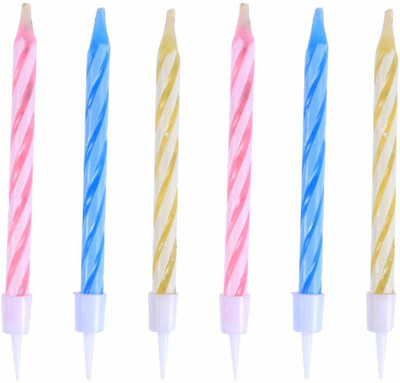 gorgeous moment Magic Candles Funny Trick Prank Relighting Candles Toy Birthday Cake Decorations Party Candle(Multicolor, Pack of 1)