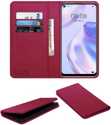 ACM Flip Cover for Huawei P40 Lite 5G(Pink, Cases with Holder, Pack of: 1)