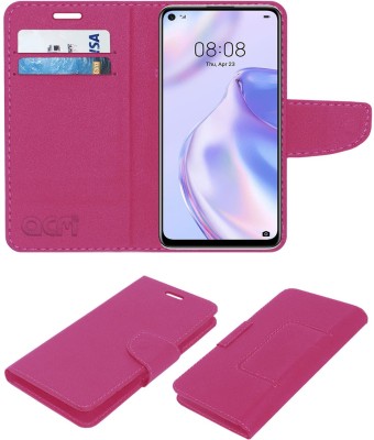 ACM Flip Cover for Huawei P40 Lite 5G(Pink, Cases with Holder, Pack of: 1)