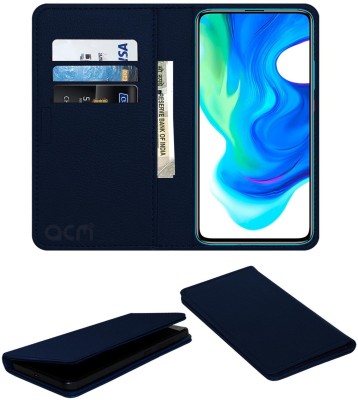 ACM Flip Cover for Xiaomi Poco F2 Pro(Blue, Cases with Holder, Pack of: 1)