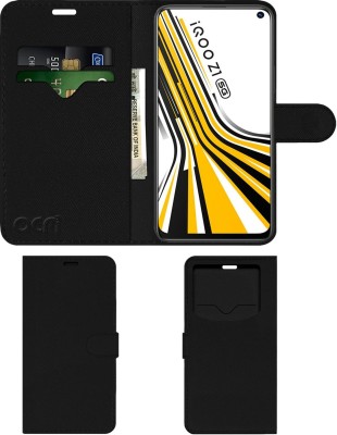 ACM Flip Cover for Vivo Iqoo Z1(Black, Cases with Holder, Pack of: 1)