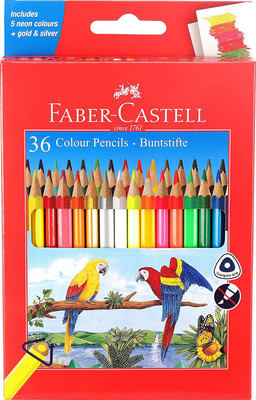 FABER-CASTELL Buntstifte Triangular Shaped Color Pencils(Set of 36, Multicolor)