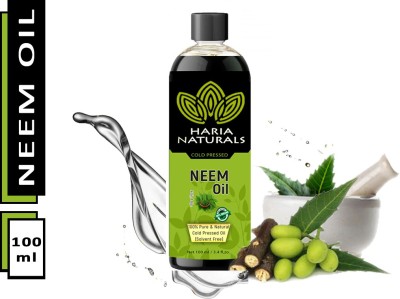 Haria Naturals Cold Pressed Neem Oil 100 ml Hair Oil(100 ml)