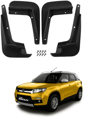AuTO ADDiCT Front Mud Guard, Rear Mud Guard For Maruti Brezza NA(Black)