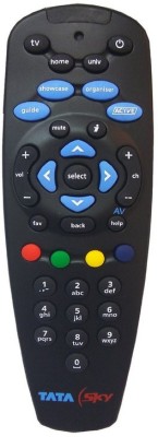 Tata Sky (Works with all TV) Tatasky set top box, Tatasky SD set top box, Tatasky HD set top box, Tatasky DTH Setup box Remote Controller(Black)