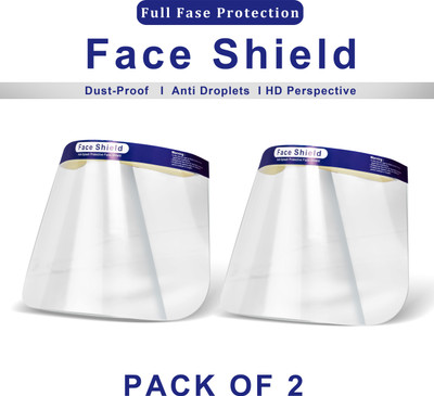 VIKINGS FS-001-BLU FACE SHIELD-001-BLUE FULL FACE 350 MICRON TRANSPARENT SHEET Safety Visor(Size - 33 X 22)