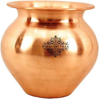 

IndianArtVilla Lota Copper Kalash(Height: 10.414 inch, Brown)